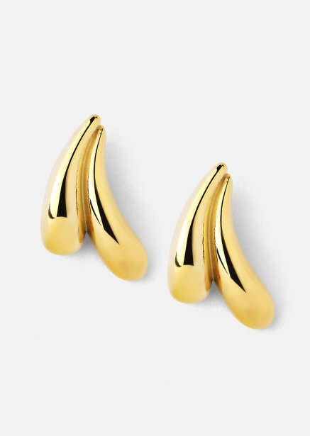 Øredobber Flow Curve – 18k Gullbelagte