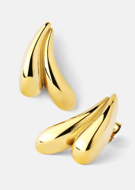 Øredobber Flow Curve – 18k Gullbelagte