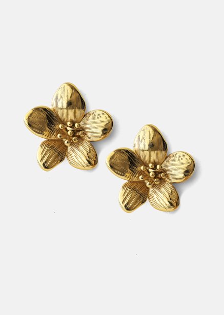 Øredobber Flora Shine – 18k Gullbelagte