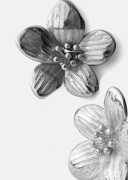 Øredobber Flora Shine – Sølvbelagte