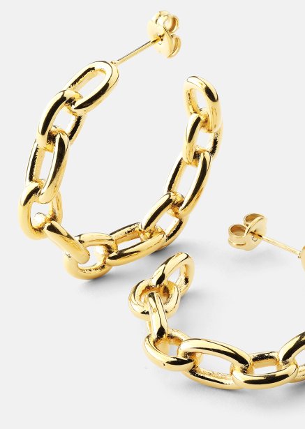 Øredobb Chain Bold - 18k Gullbelagt