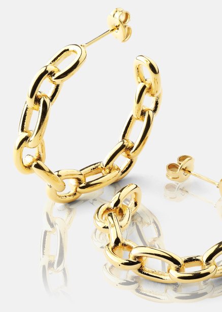 Øredobb Chain Bold - 18k Gullbelagt