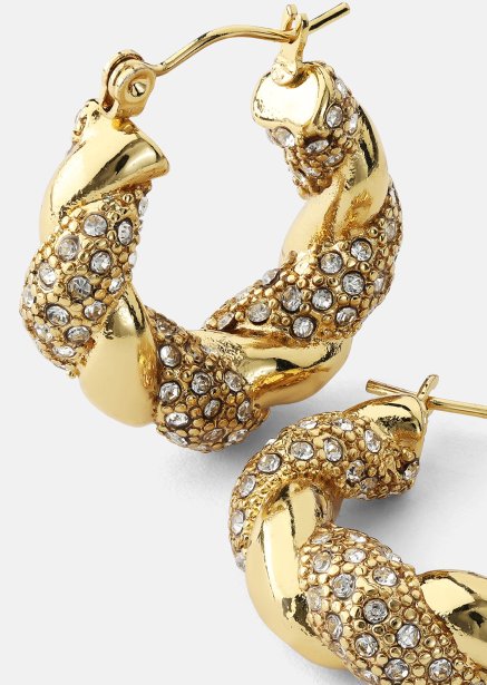 Ørepynt Glam Hoops - 18k Gullbelagt