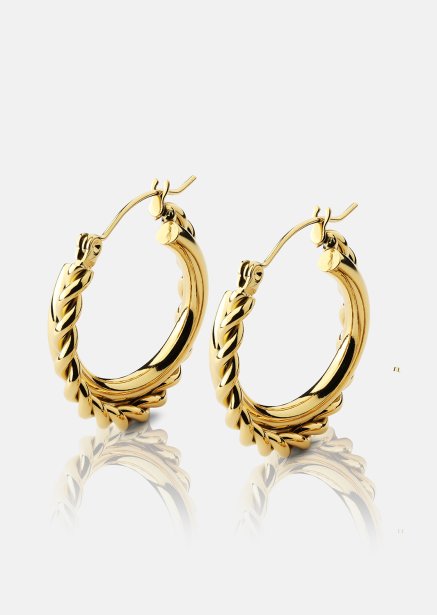 Øredobber Twist Elegance – 18k Gullbelagte