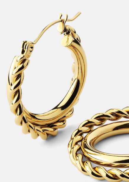 Øredobber Twist Elegance – 18k Gullbelagte