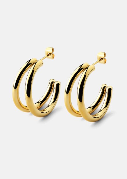 Øredobb Dual - 18k Gullbelagt