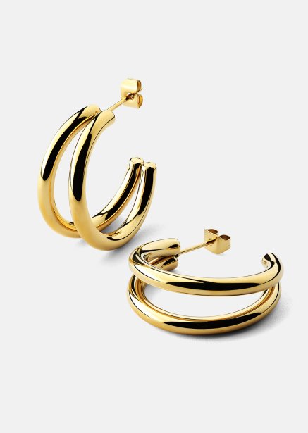 Øredobb Dual - 18k Gullbelagt