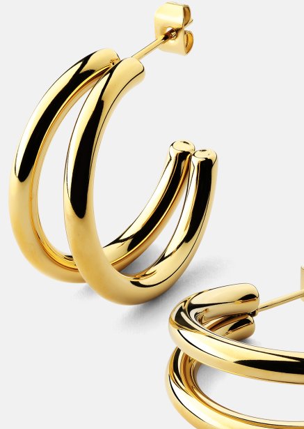 Øredobb Dual - 18k Gullbelagt