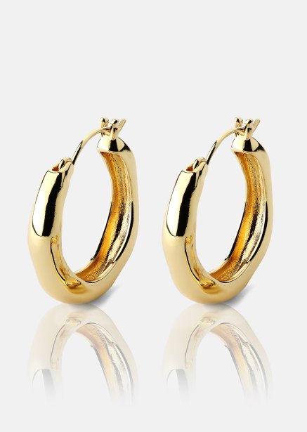 Øredobb Mila Hoops - 18k Gullbelagt