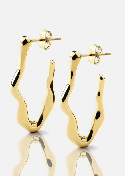 Flow Øredobber – 18k Gullbelagte