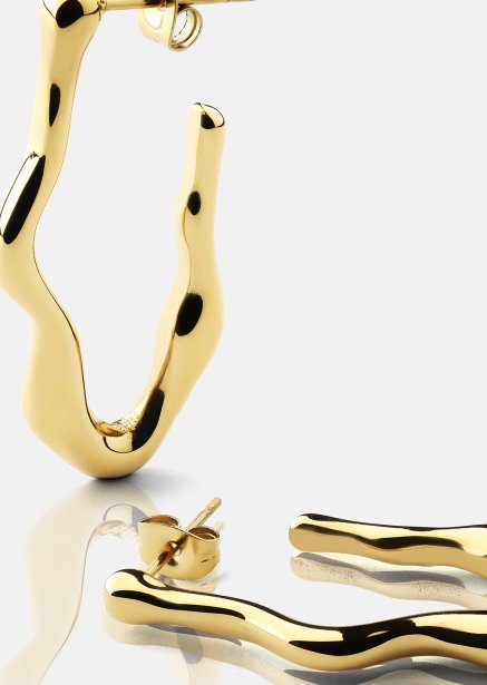 Flow Øredobber – 18k Gullbelagte
