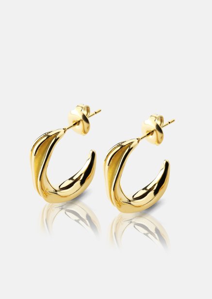 Øredobber Gleaming Flow - 18k Gullbelagte