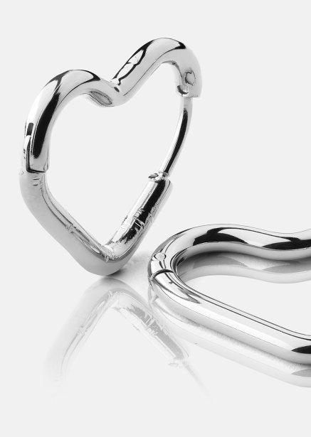 Øredobb Heart's Embrace - Sølvbelagt