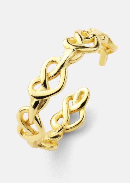 Ring Heart Link - 18k Gullbelagt