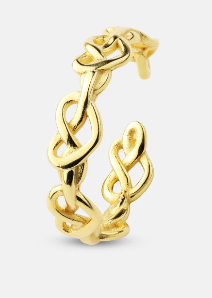 Ring Heart Link - 18k Gullbelagt