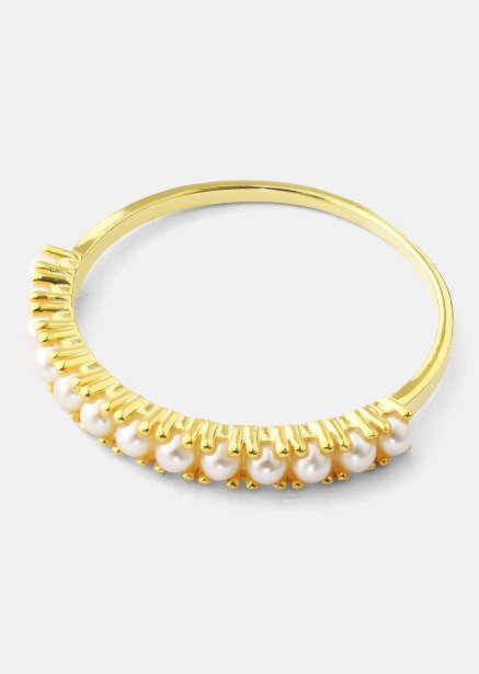 Golden Pearl Serenity Ring - 18k Gullbelagt