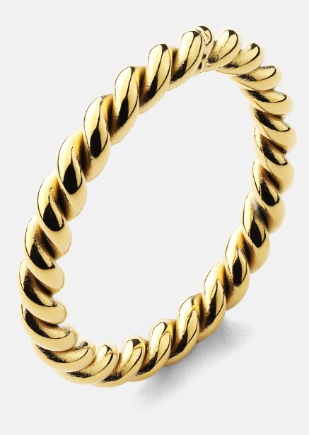 Ring Golden Twist - 18k gullbelagt