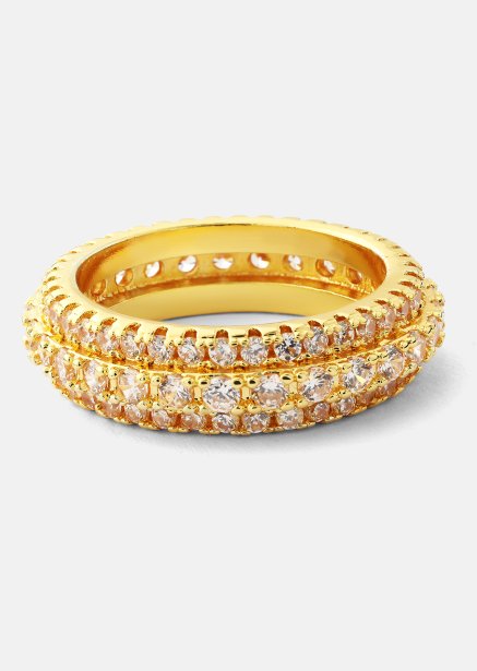 Ring Crystal Shimmer - 18k gullbelagt
