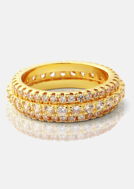 Ring Crystal Shimmer - 18k gullbelagt