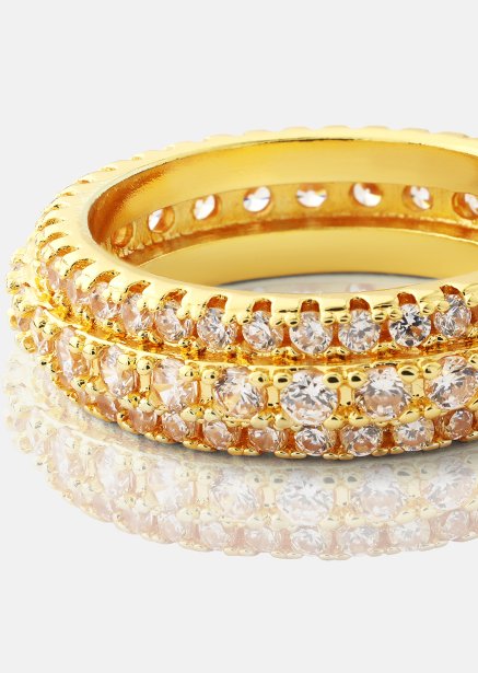 Ring Crystal Shimmer - 18k gullbelagt