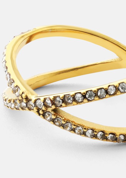 Ring Sparkle X - 18k gullbelagt