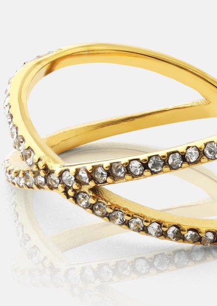 Ring Sparkle X - 18k gullbelagt