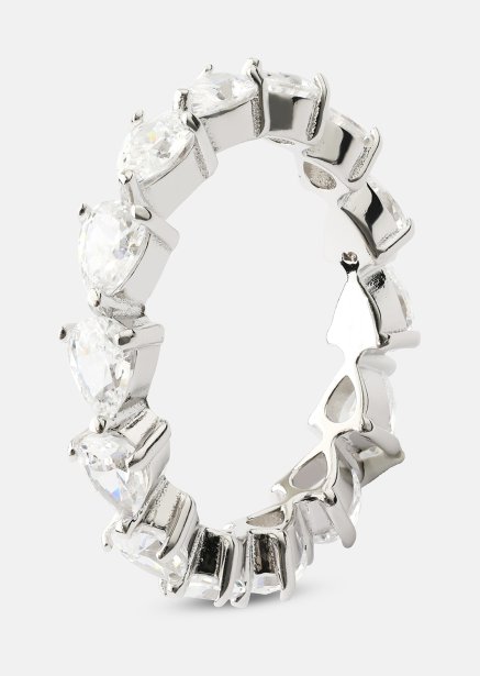 Bezel Glimmer Ring - Sølvbelagt