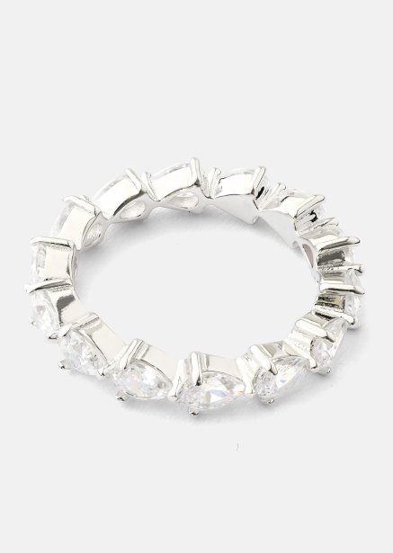 Bezel Glimmer Ring - Sølvbelagt
