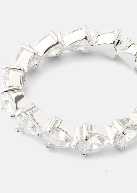 Bezel Glimmer Ring - Sølvbelagt