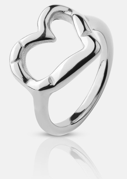 Ring Heartbeat - Sølvbelagt