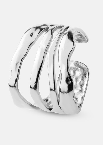 Ring Wave - Sølvbelagt