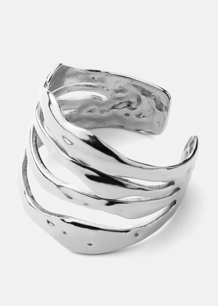 Ring Wave - Sølvbelagt