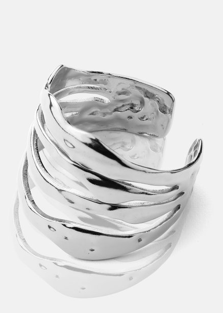 Ring Wave - Sølvbelagt