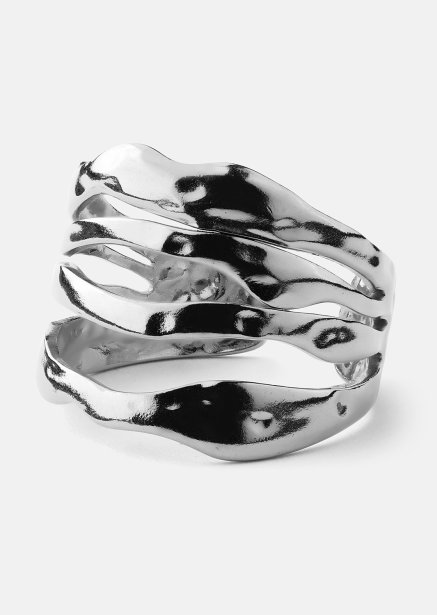 Ring Wave - Sølvbelagt