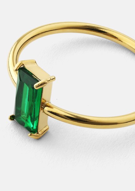 Ring Emeraldis - 18k Gullbelagt