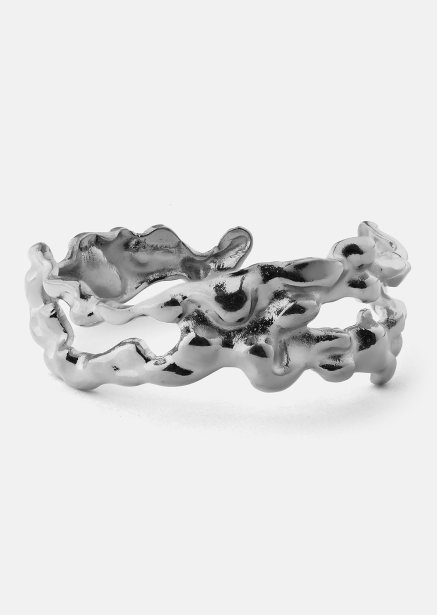 Ring Molten Wave - Sølvbelagt