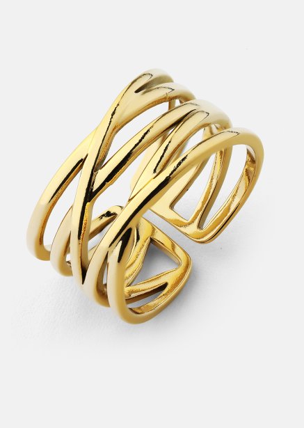 Ring Golden Maze - 18k Gullbelagt