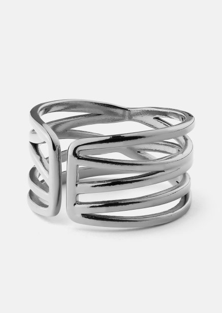 Ring Silver Maze - Sølvbelagt