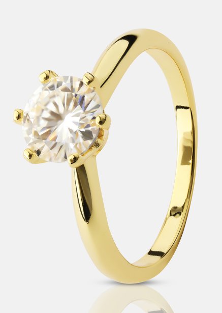 Ring Solitaire - 18K Gullbelagt