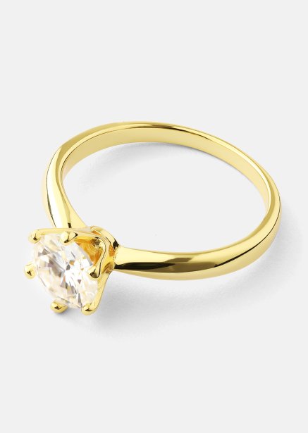 Ring Solitaire - 18K Gullbelagt
