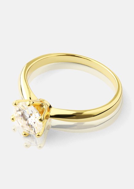 Ring Solitaire - 18K Gullbelagt