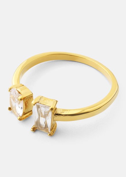 Ring Duo Cut - 18k Gullbelagt