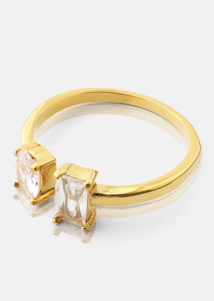 Ring Duo Cut - 18k Gullbelagt