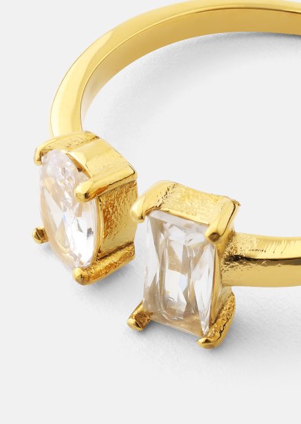 Ring Duo Cut - 18k Gullbelagt