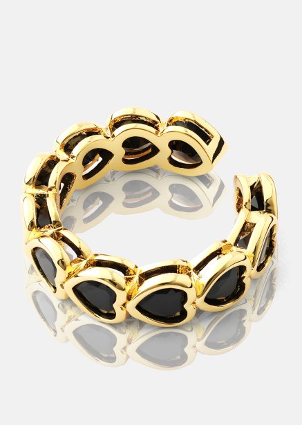 Ring Eternal Night Heart - 18k Gullbelagt