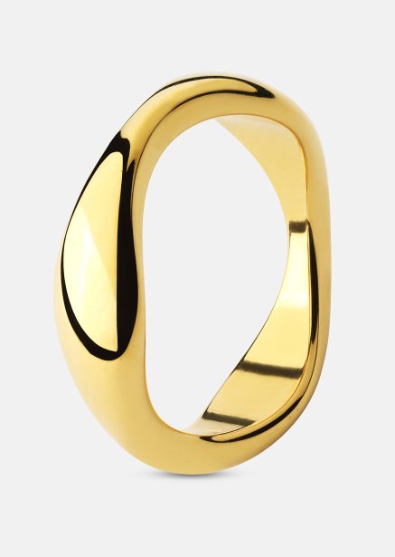 Ring Organic Curve - 18k Gullbelagt