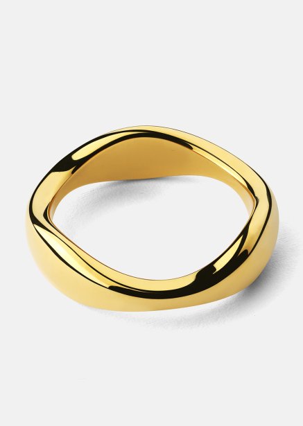 Ring Organic Curve - 18k Gullbelagt