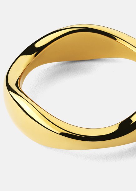 Ring Organic Curve - 18k Gullbelagt