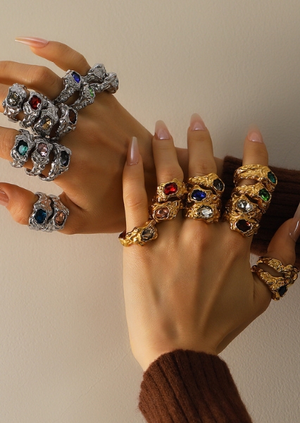 Ring Solenne Blue – Sølvbelagt