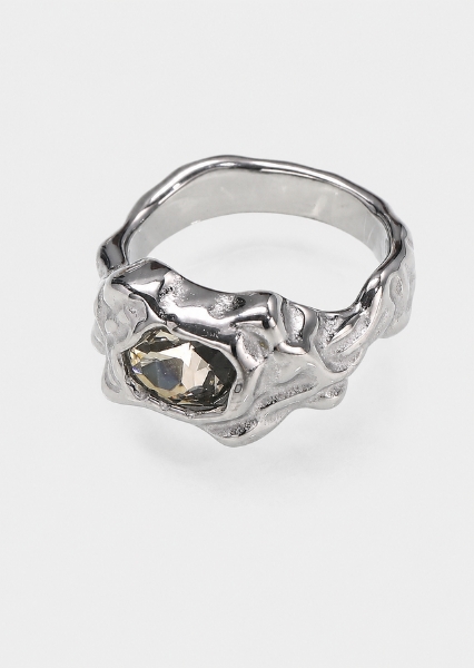 Ring Solenne Beige – Sølvbelagt
